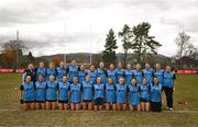 15 March 2025; The UCD 2 team before the 2025 Ladies AIG Lynch final match between MTU Cork and UCD at Queen's Sport, Queens University, Belfast. Photo by Ben McShane/Sportsfile