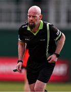 15 March 2025; Referee Eddie Cuthbert during the 2025 Ladies AIG O’Connor Cup final match between DCU Dóchas Éireann and UCC at Queen's Sport, Queens University, Belfast. Photo by Ben McShane/Sportsfile
