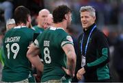 15 March 2025; Ireland interim head coach Simon Easterby and Caelan Doris of Ireland after the Guinness Six Nations Rugby Championship match between Italy and Ireland at the Stadio Olimpico in Rome, Italy. Photo by Ramsey Cardy/Sportsfile