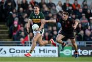 15 March 2025; Joe O'Connor of Kerry is tackled by Greg McCabe of Armagh during the Allianz Football League Division 1 match between Kerry and Armagh at Austin Stack Park in Tralee, Kerry. Photo by Brendan Moran/Sportsfile