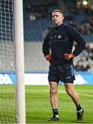 15 March 2025; Dublin goalkeeper Stephen Cluxton during the warm-up before the Allianz Football League Division 1 match between Dublin and Galway at Croke Park in Dublin. Photo by Piaras Ó Mídheach/Sportsfile
