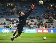 15 March 2025; Dublin goalkeeper Stephen Cluxton during the warm-up before the Allianz Football League Division 1 match between Dublin and Galway at Croke Park in Dublin. Photo by Piaras Ó Mídheach/Sportsfile