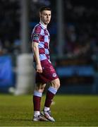 14 March 2025; Warren Davis of Drogheda United during the SSE Airtricity Men's Premier Division match between Drogheda United and Shamrock Rovers at Sullivan & Lambe Park in Drogheda, Louth. Photo by Ben McShane/Sportsfile
