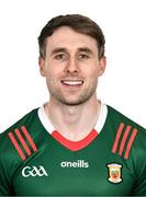 27 March 2024; Patrick Durcan poses for a portrait during a Mayo football squad portrait session at Connacht GAA Centre of Excellence in Bekan, Mayo. Photo by Piaras Ó Mídheach/Sportsfile