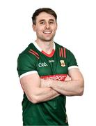 27 March 2024; Patrick Durcan poses for a portrait during a Mayo football squad portrait session at Connacht GAA Centre of Excellence in Bekan, Mayo. Photo by Piaras Ó Mídheach/Sportsfile