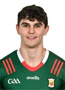 27 March 2024; Tommy Conroy poses for a portrait during a Mayo football squad portrait session at Connacht GAA Centre of Excellence in Bekan, Mayo. Photo by Piaras Ó Mídheach/Sportsfile