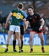 15 March 2025; Team captains Gavin White, left, and Aidan Forker of Armagh shake hands before the Allianz Football League Division 1 match between Kerry and Armagh at Austin Stack Park in Tralee, Kerry. Photo by Brendan Moran/Sportsfile