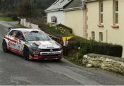 16 March 2025; David Kelly and Arthur Kierans compete in their VW Polo GTI R5 during Stage 13 Ardfield on day three of The Clonakilty Park Hotel West Cork Rally in Clonakilty, Cork. Photo by Philip Fitzpatrick/Sportsfile