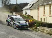 16 March 2025; Jon Armstrong and Shane Byrne compete in their Ford Fiesta Rally2 during Stage 13 Ardfield on day three of The Clonakilty Park Hotel West Cork Rally in Clonakilty, Cork. Photo by Philip Fitzpatrick/Sportsfile
