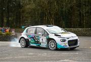 16 March 2025; Keith Cronin and Mikie Galvin compete in their Citroen C3 Rally2 during Stage 13 Ardfield on day three of The Clonakilty Park Hotel West Cork Rally in Clonakilty, Cork Photo by Philip Fitzpatrick/Sportsfile