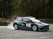 16 March 2025; Jon Armstrong and Shane Byrne compete in their Ford Fiesta Rally2 during Stage 13 Ardfield on day three of The Clonakilty Park Hotel West Cork Rally in Clonakilty, Cork. Photo by Philip Fitzpatrick/Sportsfile