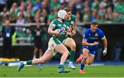 15 March 2025; Mack Hansen of Ireland during the Guinness Six Nations Rugby Championship match between Italy and Ireland at the Stadio Olimpico in Rome, Italy. Photo by Ramsey Cardy/Sportsfile
