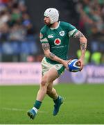 15 March 2025; Mack Hansen of Ireland during the Guinness Six Nations Rugby Championship match between Italy and Ireland at the Stadio Olimpico in Rome, Italy. Photo by Ramsey Cardy/Sportsfile