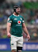 15 March 2025; Caelan Doris of Ireland during the Guinness Six Nations Rugby Championship match between Italy and Ireland at the Stadio Olimpico in Rome, Italy. Photo by Seb Daly/Sportsfile