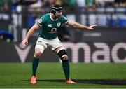 15 March 2025; Caelan Doris of Ireland during the Guinness Six Nations Rugby Championship match between Italy and Ireland at the Stadio Olimpico in Rome, Italy. Photo by Seb Daly/Sportsfile