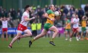 16 March 2025; Michael Murphy of Donegal in action against Peter Teague of Tyrone during the Allianz Football League Division 1 match between Donegal and Tyrone at O’Donnell Park in Letterkenny, Donegal. Photo by Piaras Ó Mídheach/Sportsfile