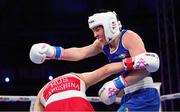 16 March 2025; Lisa O’Rourke of Ireland, right, in action against Alena Gapeshina of Russia in their Elite Women 66-70kg light middleweight final bout during the 2025 IBA Women's World Boxing Championships finals at the Cair Sports Center in Niš, Serbia. Photo by Nikola Krstic/Sportsfile