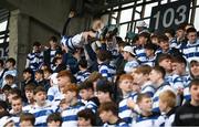 17 March 2025; Blackrock College supporters before the Bank of Ireland Leinster Rugby Boys Schools Senior Cup final match between Blackrock College and Terenure College at Tallaght Stadium in Dublin. Photo by Giselle O’Donoghue/Sportsfile