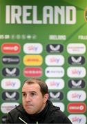 17 March 2025; Assistant head coach John O'Shea during a Republic of Ireland media conference at the FAI Headquarters in Abbotstown, Dublin. Photo by Stephen McCarthy/Sportsfile