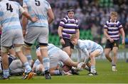 17 March 2025; Albert Lindner of Blackrock College during the Bank of Ireland Leinster Rugby Boys Schools Senior Cup final match between Blackrock College and Terenure College at Tallaght Stadium in Dublin. Photo by Giselle O'Donoghue/Sportsfile