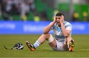 17 March 2025; Geoff Wall of Blackrock College reacts after the final whistle of the Bank of Ireland Leinster Rugby Boys Schools Senior Cup final match between Blackrock College and Terenure College at Tallaght Stadium in Dublin. Photo by Ben McShane/Sportsfile