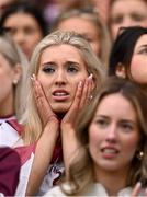 17 March 2025; A Presentation College Athenry supporter looks on during the Masita GAA Hurling Post Primary Schools Croke Cup final match between Presentation College Athenry of Gaway and CBS Thurles of Tipperary at Croke Park in Dublin. Photo by Piaras Ó Mídheach/Sportsfile