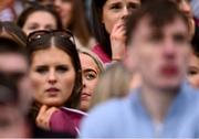 17 March 2025; A Presentation College Athenry supporter looks on during the Masita GAA Hurling Post Primary Schools Croke Cup final match between Presentation College Athenry of Gaway and CBS Thurles of Tipperary at Croke Park in Dublin. Photo by Piaras Ó Mídheach/Sportsfile