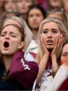 17 March 2025; Presentation College Athenry supporters during the closing moments of the Masita GAA Hurling Post Primary Schools Croke Cup final match between Presentation College Athenry of Gaway and CBS Thurles of Tipperary at Croke Park in Dublin. Photo by Piaras Ó Mídheach/Sportsfile