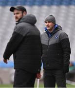 17 March 2025; St Patrick's Maghera joint-manager Seán Marty Lockhart, right, and selector Chrissy McKaigue during the Masita GAA Football Post Primary Schools Hogan Cup final match between St Colman's Claremorris of Mayo and St Patrick's Maghera of Derry at Croke Park in Dublin. Photo by Piaras Ó Mídheach/Sportsfile