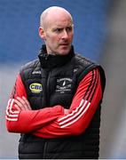 17 March 2025; St Colman's Claremorris manager Enda Campbell during the Masita GAA Football Post Primary Schools Hogan Cup final match between St Colman's Claremorris of Mayo and St Patrick's Maghera of Derry at Croke Park in Dublin. Photo by Piaras Ó Mídheach/Sportsfile