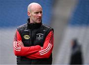 17 March 2025; St Colman's Claremorris manager Enda Campbell during the Masita GAA Football Post Primary Schools Hogan Cup final match between St Colman's Claremorris of Mayo and St Patrick's Maghera of Derry at Croke Park in Dublin. Photo by Piaras Ó Mídheach/Sportsfile