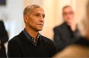 15 March 2025; Chris Hughton of the Republic of Ireland squad from the Italia 1990 FIFA World Cup during a visit to Áras an Uachtaráin in Dublin, hosted by President of Ireland Michael D Higgins. Photo by Stephen McCarthy/Sportsfile