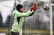 18 March 2025; Goalkeeper Mark Travers during a Republic of Ireland training session at the FAI National Training Centre in Abbotstown, Dublin. Photo by Ben McShane/Sportsfile