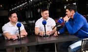 19 March 2025; Diarmuid Connolly, right, Aaron Kernan, left, and Eoin Cadogan are Gaelic Games ambassadors for BoyleSports. Get paid out early with BoyleSports if your team goes 7 points ahead, even if they draw or lose. Photo by Seb Daly/Sportsfile