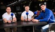 19 March 2025; Diarmuid Connolly, right, Aaron Kernan, left, and Eoin Cadogan are Gaelic Games ambassadors for BoyleSports. Get paid out early with BoyleSports if your team goes 7 points ahead, even if they draw or lose. Photo by Seb Daly/Sportsfile