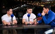 19 March 2025; Diarmuid Connolly, right, Aaron Kernan, left, and Eoin Cadogan are Gaelic Games ambassadors for BoyleSports. Get paid out early with BoyleSports if your team goes 7 points ahead, even if they draw or lose. Photo by Seb Daly/Sportsfile