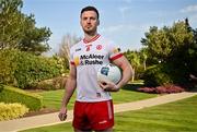19 March 2025;  Tyrone footballer Brian Kennedy poses for a portrait before a media conference at the Carrickdale Hotel in Dundalk, Louth ahead of the upcoming Allianz Football League Division 1 match between Tyrone and Dublin on Sunday, March 23rd at O'Neills Healy Park in Omagh, Tyrone. Photo by Sam Barnes/Sportsfile