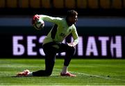 19 March 2025; Goalkeeper Mark Travers during a Republic of Ireland training session at Hristo Botev Stadium in Plovdiv, Bulgaria. Photo by Stephen McCarthy/Sportsfile