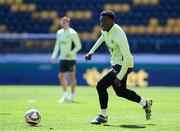 19 March 2025; James Abankwah during a Republic of Ireland training session at Hristo Botev Stadium in Plovdiv, Bulgaria. Photo by Stephen McCarthy/Sportsfile