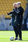 19 March 2025; Goalkeeping coach Gudmundur Hreidarsson and head coach Heimir Hallgrimsson, left, during a Republic of Ireland training session at Hristo Botev Stadium in Plovdiv, Bulgaria. Photo by Stephen McCarthy/Sportsfile
