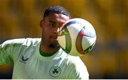 19 March 2025; Goalkeeper Gavin Bazunu during a Republic of Ireland training session at Hristo Botev Stadium in Plovdiv, Bulgaria. Photo by Stephen McCarthy/Sportsfile
