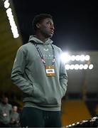 20 March 2025; James Abankwah of Republic of Ireland before the UEFA Nations League B/C Play-off 1st Leg match between Bulgaria and Republic of Ireland at Hristo Botev Stadium in Plovdiv, Bulgaria. Photo by Stephen McCarthy/Sportsfile