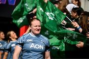 21 March 2025; Aoife Wafer during the Ireland rugby captain's run at Kingspan Stadium in Belfast. Photo by Ramsey Cardy/Sportsfile