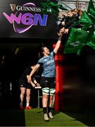 21 March 2025; Brittany Hogan during the Ireland rugby captain's run at Kingspan Stadium in Belfast. Photo by Ramsey Cardy/Sportsfile