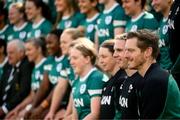 21 March 2025; Kicking coach Gareth Steenson, right, during the Ireland rugby captain's run at Kingspan Stadium in Belfast. Photo by Ramsey Cardy/Sportsfile