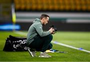 20 March 2025; FAI multimedia executive Matthew Turnbull during the UEFA Nations League B/C Play-off 1st Leg match between Bulgaria and Republic of Ireland at Hristo Botev Stadium in Plovdiv, Bulgaria. Photo by Stephen McCarthy/Sportsfile