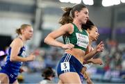 21 March 2025; Kate O’Connor of Ireland in action during the 800m event in the women's pentathlon on day one of the World Indoor Athletics Championships at Nanjing's Cube Gymnasium at the Nanjing Youth Olympic Sports Park in Nanjing, China. Photo by Sportsfile