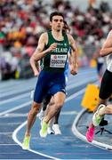 21 March 2025; Andrew Coscoran of Ireland in action during the men's 1500m heats on day one of the World Indoor Athletics Championships at Nanjing's Cube Gymnasium at the Nanjing Youth Olympic Sports Park in Nanjing, China. Photo by Sportsfile
