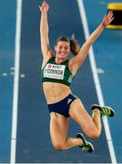 21 March 2025; Kate O’Connor of Ireland in action during the long jump event in the women's pentathlon on day one of the World Indoor Athletics Championships at Nanjing's Cube Gymnasium at the Nanjing Youth Olympic Sports Park in Nanjing, China. Photo by Sportsfile