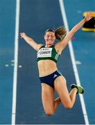 21 March 2025; Kate O’Connor of Ireland in action during the long jump event in the women's pentathlon on day one of the World Indoor Athletics Championships at Nanjing's Cube Gymnasium at the Nanjing Youth Olympic Sports Park in Nanjing, China. Photo by Sportsfile